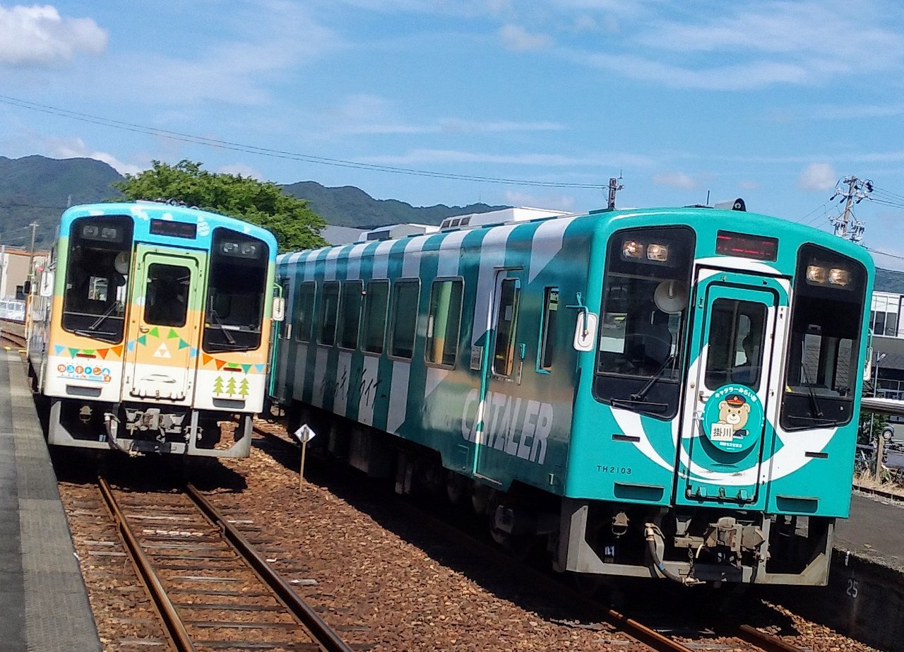 天浜線掛川駅ネーミングライツ駅名標お披露目 – 天浜線（天竜浜名湖